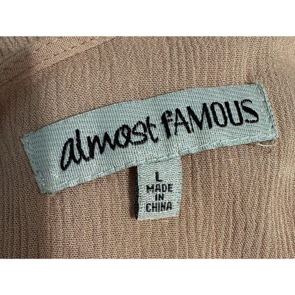 Almost Famous Womens Large soft Pink Dress with lace - Picture 2 of 3